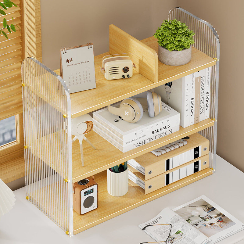 办公桌工位桌面收纳神器好物布置整理柜桌上书架小书桌多层置物架