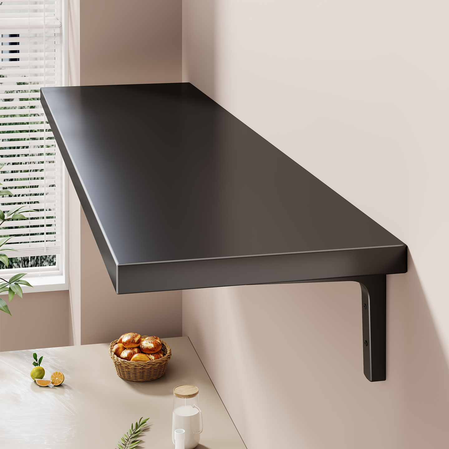 墙上置物架上墙壁挂式一字板