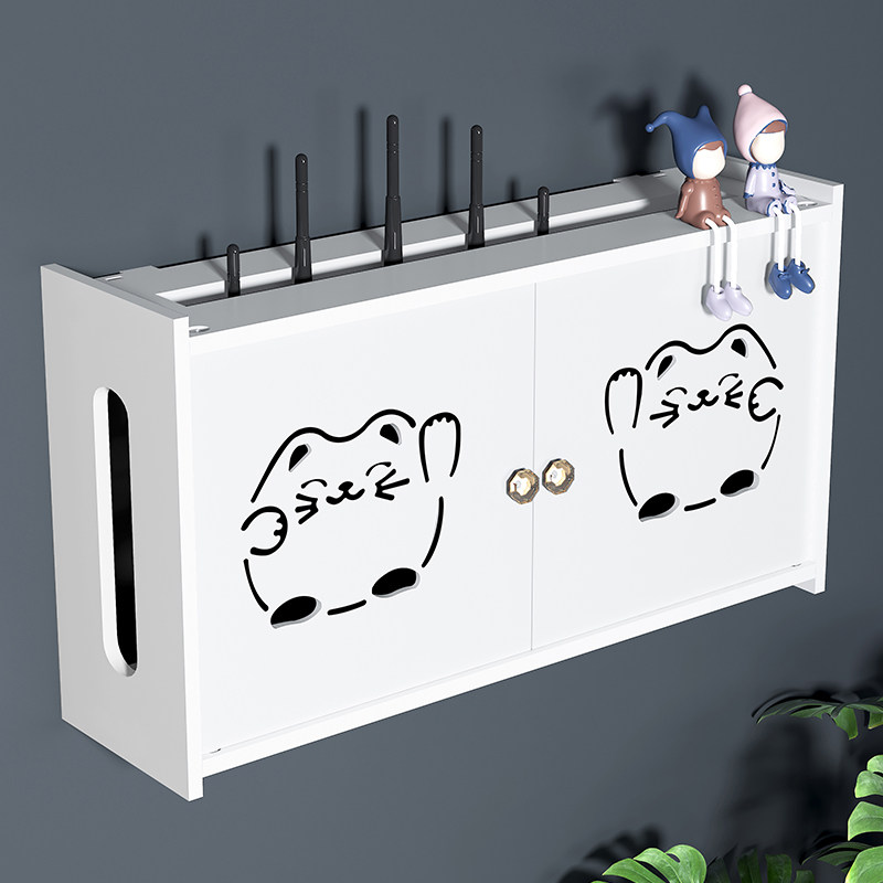 路由器插座遮挡盒理线盒装饰画客厅墙面洞口孔洞遮丑箱创意免钉