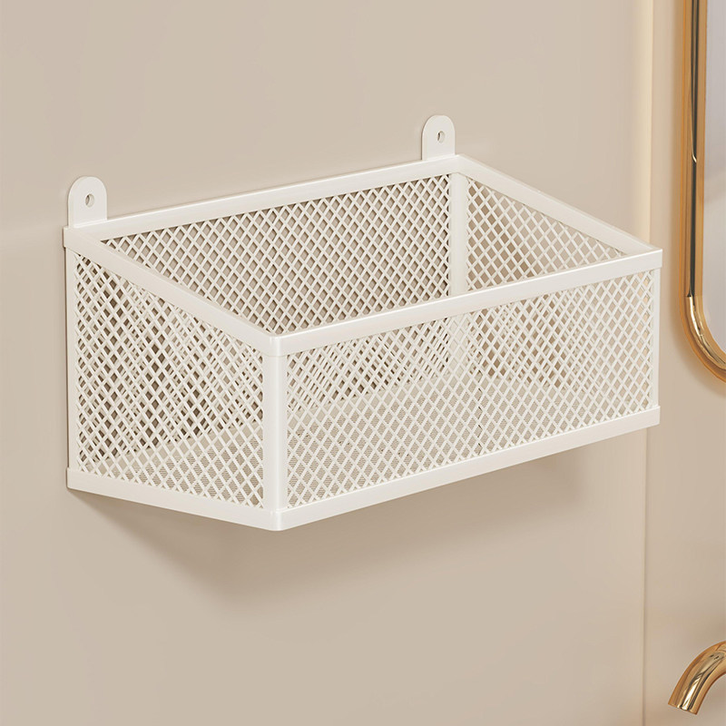 奶油风+铁+免打孔+洗手液收纳篮