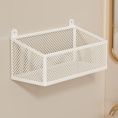 奶油风+铁+免打孔+洗手液收纳篮