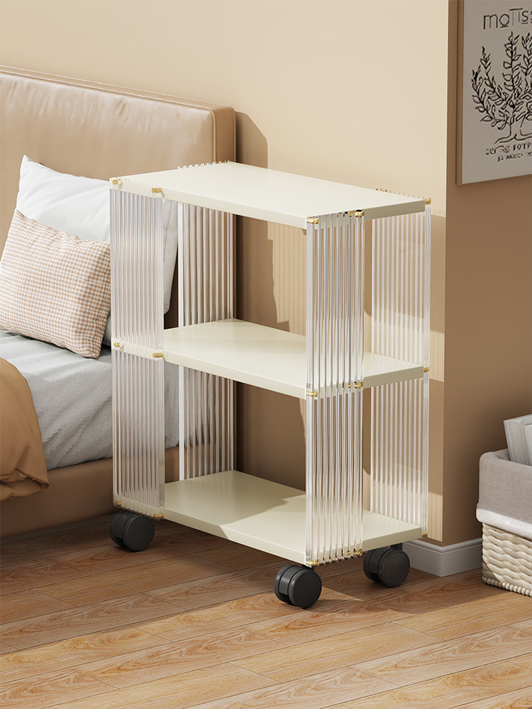 卧室简易置物架床头柜简约现代家用出租房用储物柜多功能床边柜子