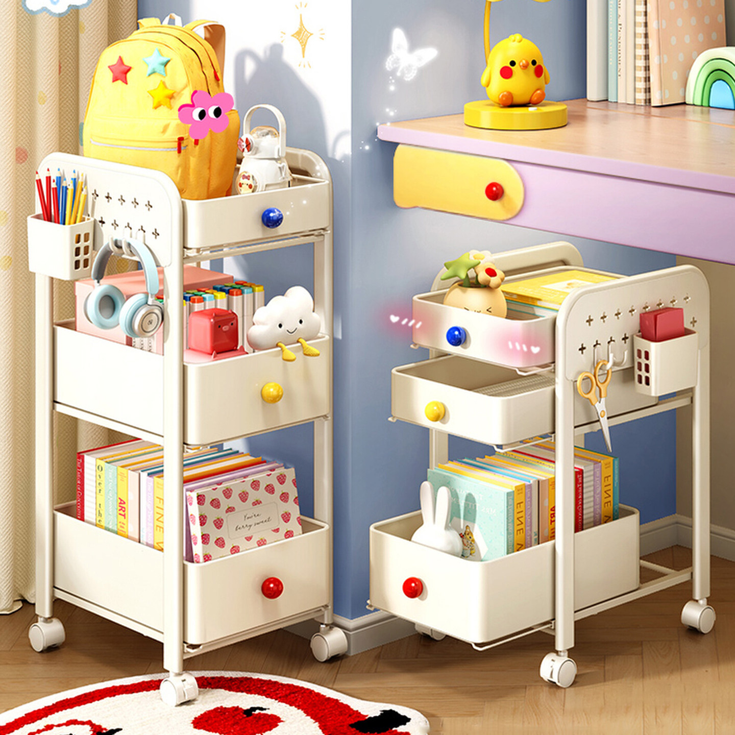 零食小推车多功能置物架