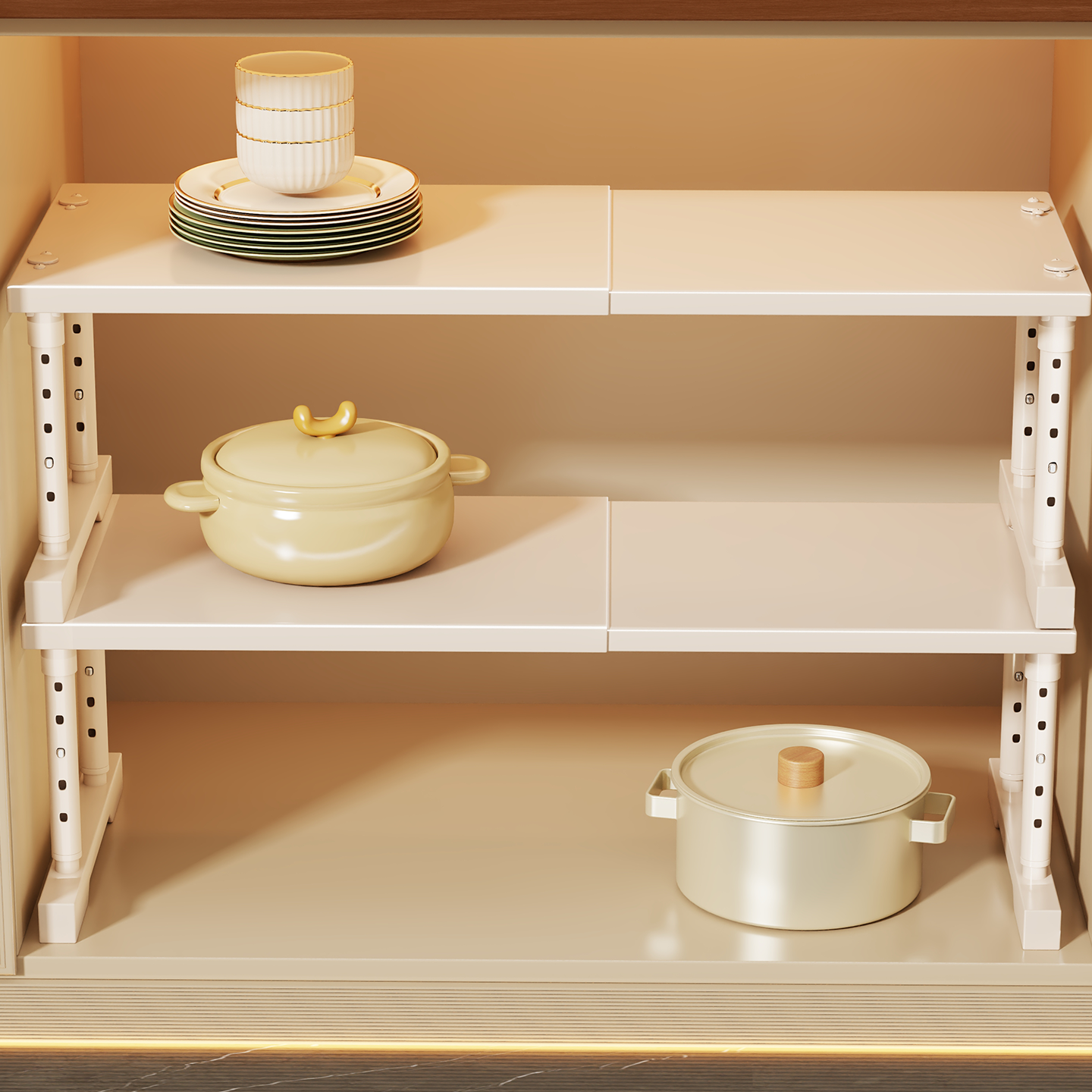 厨房置物架橱柜内可伸缩分隔收纳神器衣柜分层隔板鞋柜隔断置物架,收纳整理,整理隔板,淘宝优惠券,粉丝福利购,淘宝优惠卷