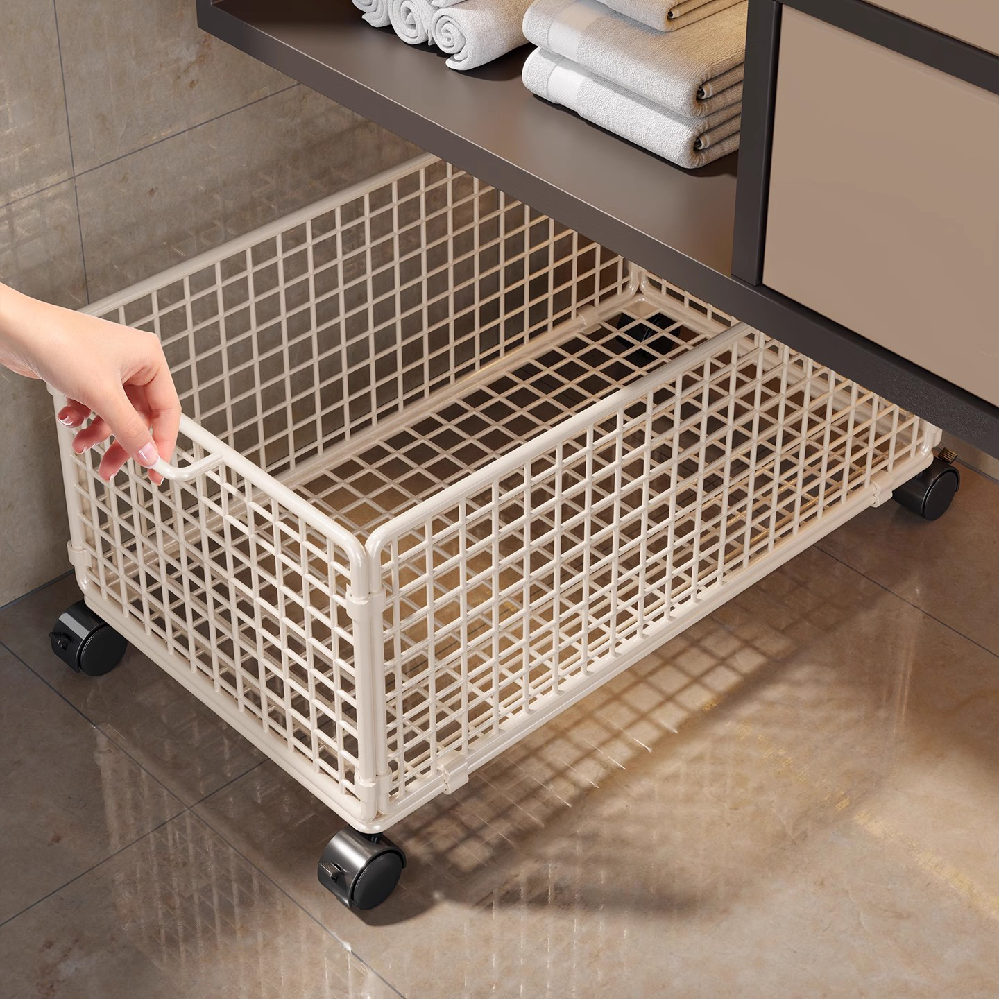 卫生间浴室柜下置物架收纳筐