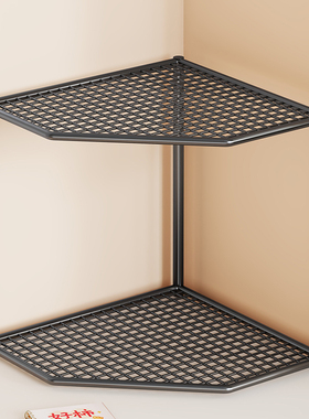 转角置物架办公室桌上三角书架工位桌面多层小型拐角扇形收纳架子