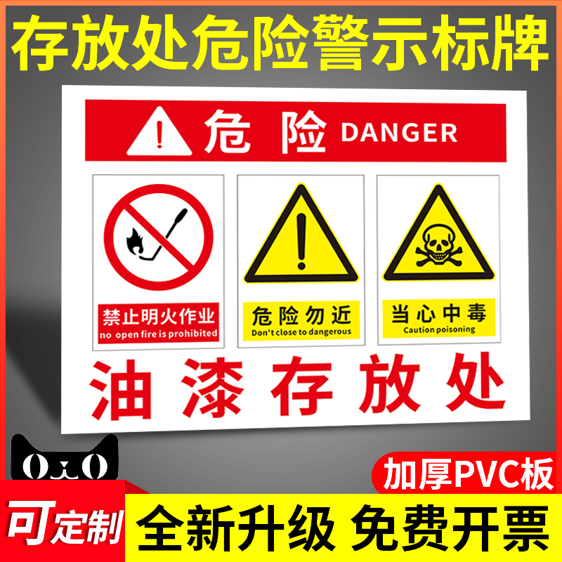 提示标贴禁止明火告知指示墙贴工厂生产车间仓库验厂标志标示牌定制