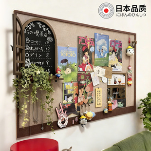 毛毡板沙发背景墙创意照片墙软木板拍立得相册墙高级感客厅装饰留言板文化墙DIY墙面展示板挂饰收纳自粘墙贴