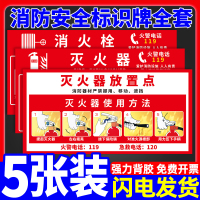 灭火器放置点标识牌使用方法说明告示告知消火器材标示标牌消防栓贴纸门箱安全警示标志标签定制提示指示定做