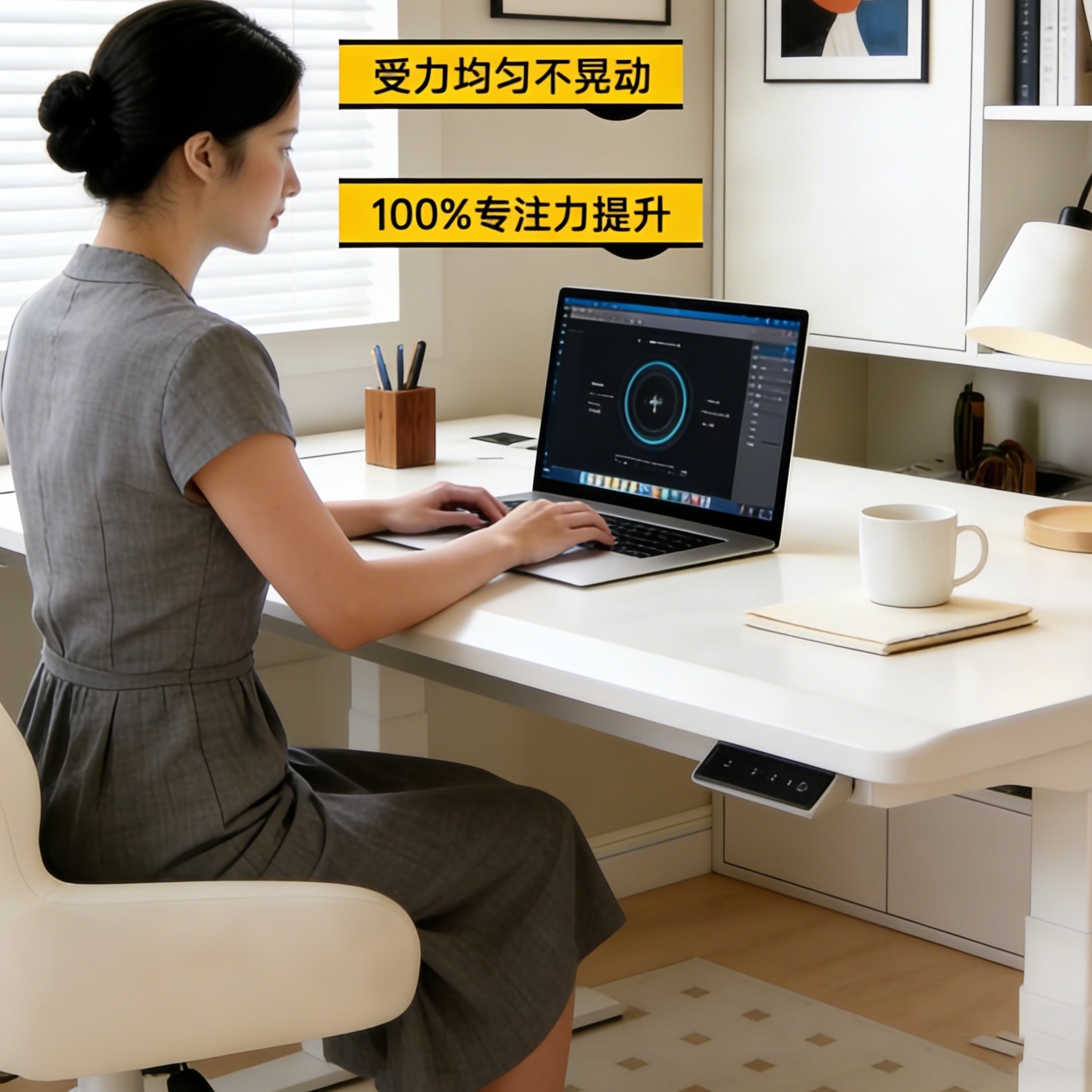 实木升降桌电动电脑桌台式桌子腿卧室学习电竞书桌家用办公双电机,住宅家具,电动升降桌,淘宝优惠券,粉丝福利购,淘宝优惠卷