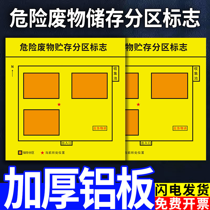 废物危险安全警示提示标识牌有害有毒标签危废管理周知卡固废贮存储存场所仓库工厂房环保警告标志牌定制定做