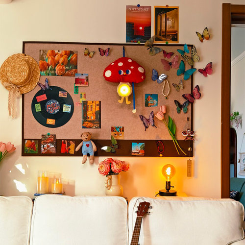 毛毡板照片墙免打孔不伤墙