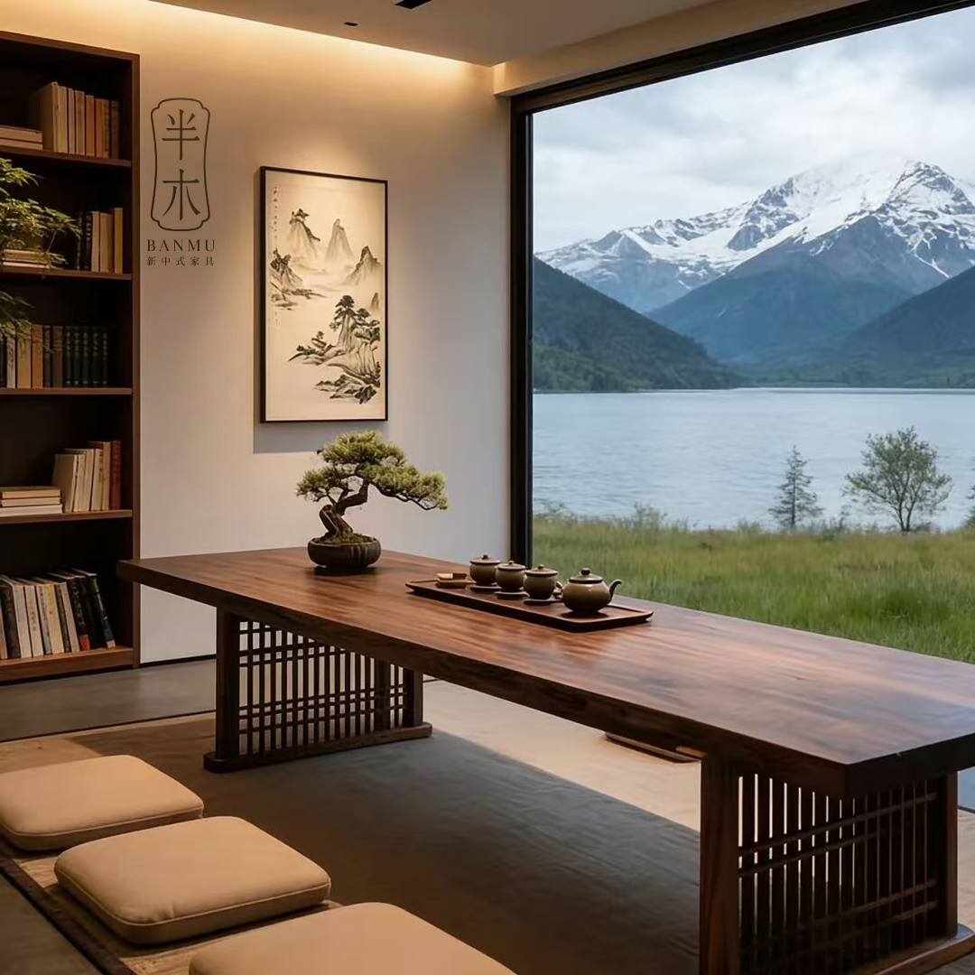 宋式矮桌茶桌新中式泡茶台高端