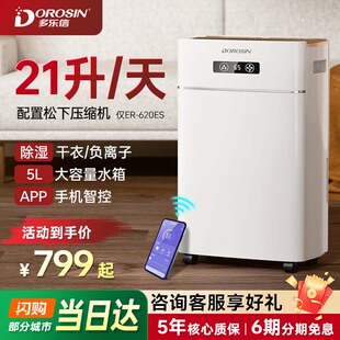 多乐信除湿机家用轻音卧室抽湿机室内除湿器别墅干燥机吸湿器620E