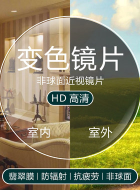 变色近视散光镜片超清防幅射