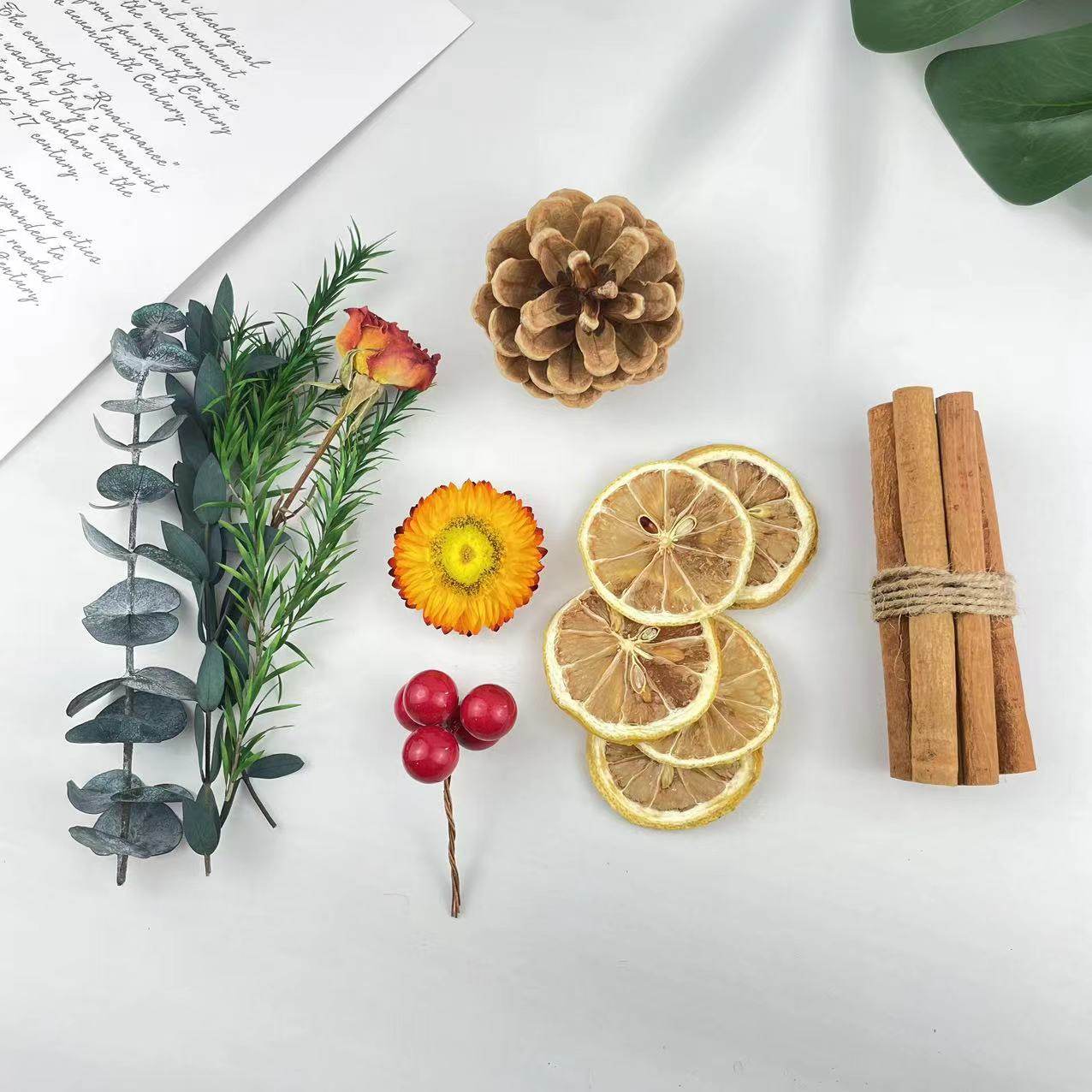 伴手礼礼盒配饰松果树叶肉桂柠檬片干花装饰材料diy植物画香薰,家居饰品,干花/花瓣/干花包/干树枝,淘宝优惠券,粉丝福利购,淘宝优惠卷