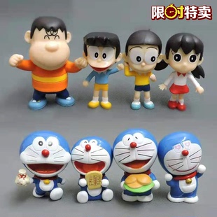 哆啦A梦机器猫叮当猫蓝胖子静香肥虎小夫大雄玩偶公仔蛋糕摆件潮