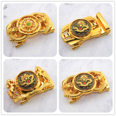 自动扣头3.5cm高端内穿外穿男款裤腰带头卡子配件男士皮带头单卖