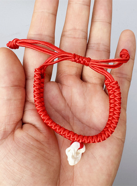 压惊儿童红绳手链桃篮猪惊骨脚链猪惊骨新生儿婴幼儿手