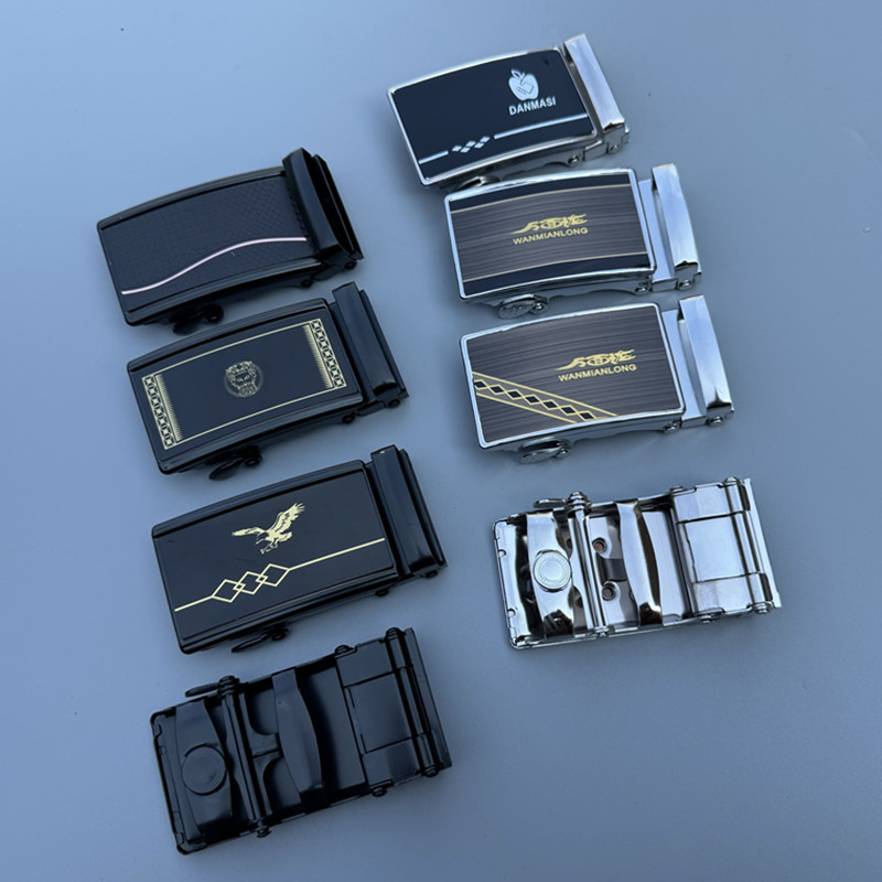 男合金自动皮带扣头有轨道皮带头