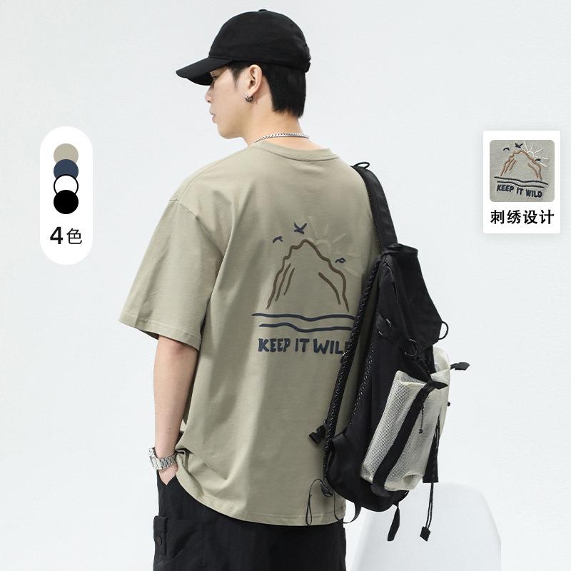 亦止男装2024夏季新款街头潮T恤