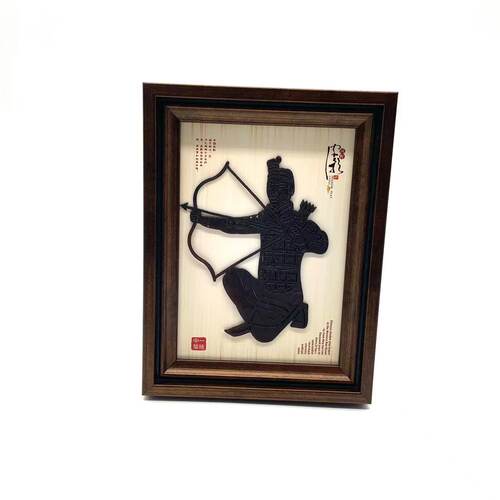 陕西皮影摆件镜框兵马俑旅游纪念品工艺品 送老外会议礼品可定制