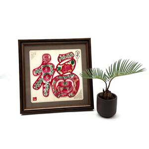 陕西皮影戏人物福字摆件工艺品装饰画中国风特色小礼品送老外礼品