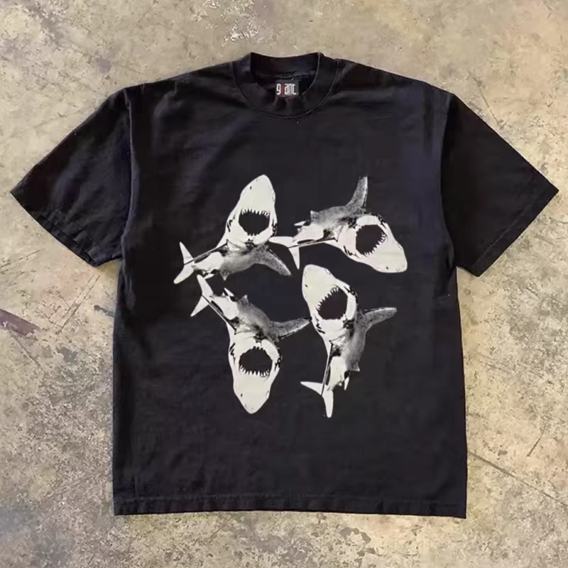 搞钱做慈善 260克重磅纯棉！傻鱼古着美式字母情侣装男女款宽松,男装,T恤,淘宝优惠券,粉丝福利购,淘宝优惠卷