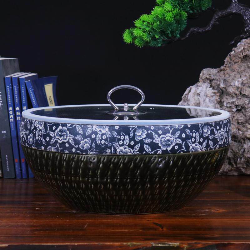 超市陈列酱菜缸景德镇陶瓷商用菜品展示用缸加厚加大泡菜咸菜大盆