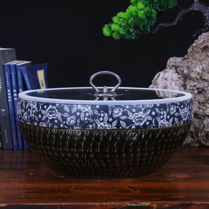超市陈列酱菜缸景德镇陶瓷商用菜品展示用缸加厚加大泡菜咸菜大盆