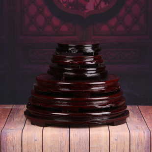 饰酒坛架 陶瓷配件木质圆形底座仿实木木质花瓶鱼缸花盆摆件底托装