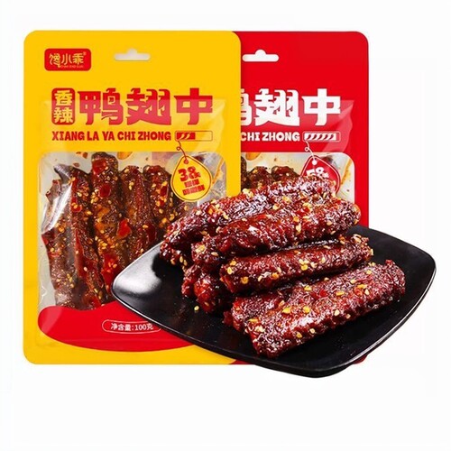 馋小乖爆辣鸭翅中抖音同款现货