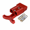 德国凯驰电瓶洗地机插头50A 24V通用 600V充电公母接头插接器红色