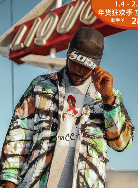 现货 潮玩艺 RIPNDIP  SUNBURST 扎染背后LOGO印花休闲夹克