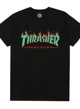 现货 潮玩艺THRASHER DIVINE FLAME (EXCLUSIVE) 限定火焰短袖T恤