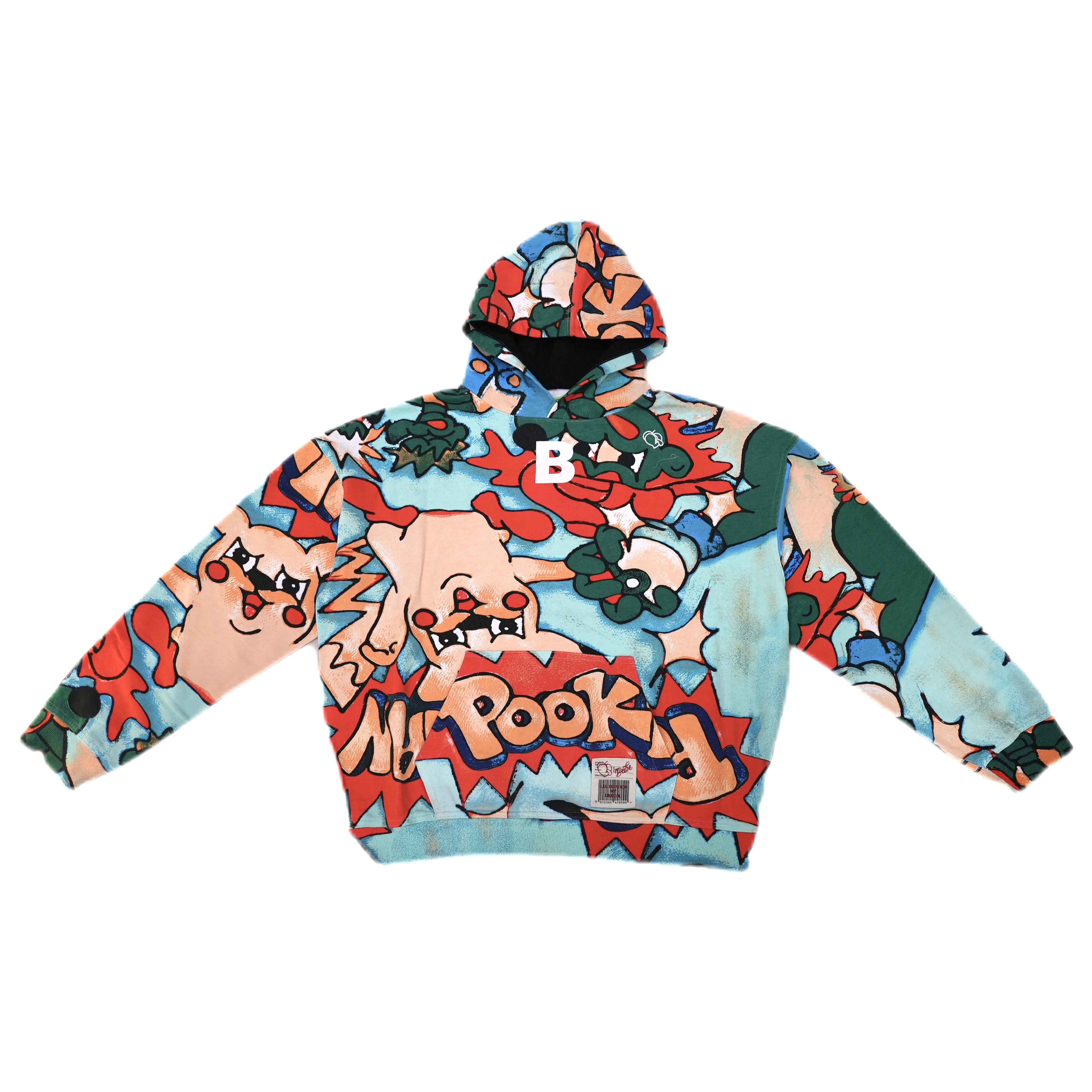 B.A.B.E比比桃 满版印花帽衫 POOKIMAN FULL PRINTING HOODIE