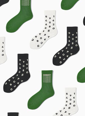 现货 潮玩艺 SOCKKEY   男女情侣款透气运动中短筒 袜子集合