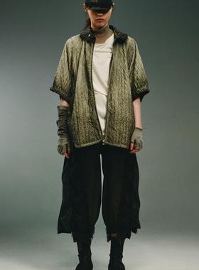 HAMCUS 24SS 纹路渲染翻领五分袖夹克 ZM00624-1