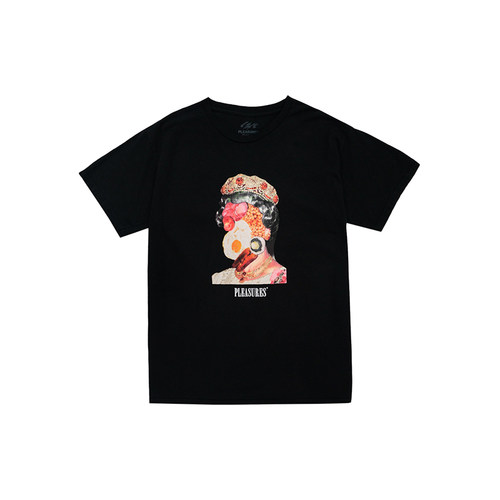 PLEASURES正面人像早餐印花短袖