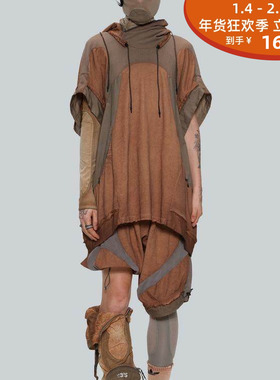 HAMCUS 24AW 拼接五分短裤 SM02224-1 复古