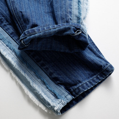 牛仔裤FDMTL侧线磨毛拼布