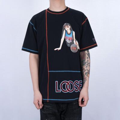 LOOSERola联名篮球宝贝拼接短袖