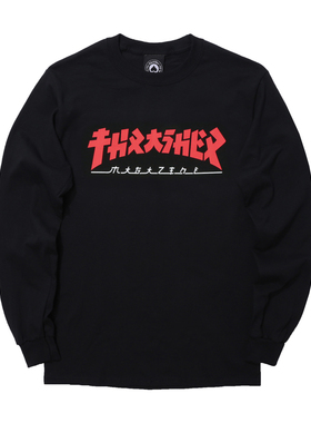 THRASHER 哥斯拉胸口日文字印花长袖 GODZILLA LS TEE 经典款