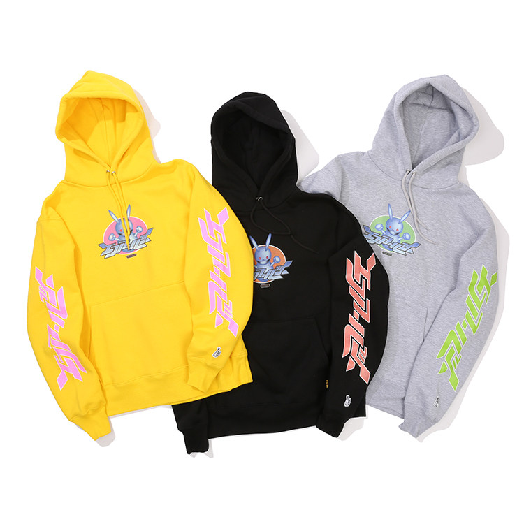 FR2 三色卡通机器兔印花连帽卫衣 CARTOON RABBIT HOODIE