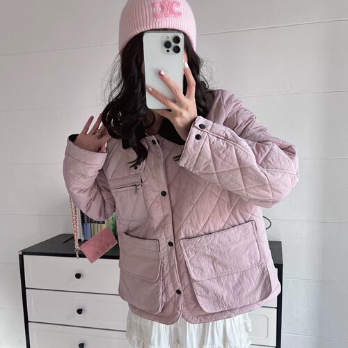 REVEAL 三色撞色灯芯绒领涧棉棉服  CORD COLLAR PUFFER