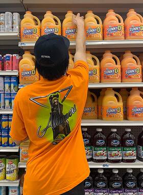 ALLTIMERS 三色背面黑人持剑印花短袖T恤 BLOOD BATH TEE
