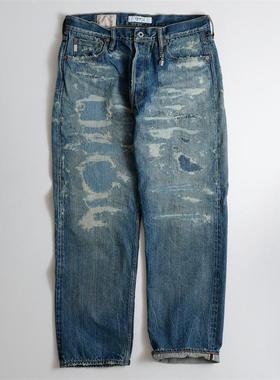 FDMTL 24AW CS117洗水不规则磨毛牛仔裤FA24/MG117 / CLASSIC