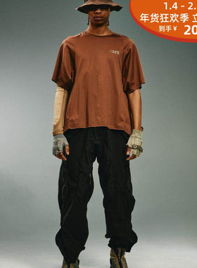 HAMCUS 24AW拼接长裤 VM01224-1 工装裤 美式