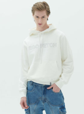 EGO FETCH 纯色LOGO帽衫连帽卫衣 EMBROIDERED HOODIE