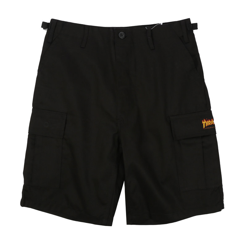 THRASHER 日版迷彩火焰刺绣联名工装短裤 FLAME BDU SHORTS
